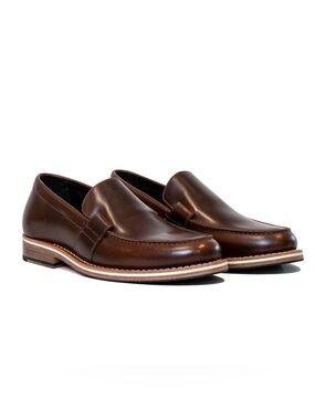 HELM The Wilson Brown Genuine Leather Dress Shoe Loafer 9.5